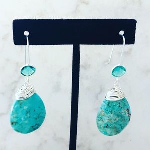 Luvleigh designs - genuine turquoise & semi precious gemstone earring